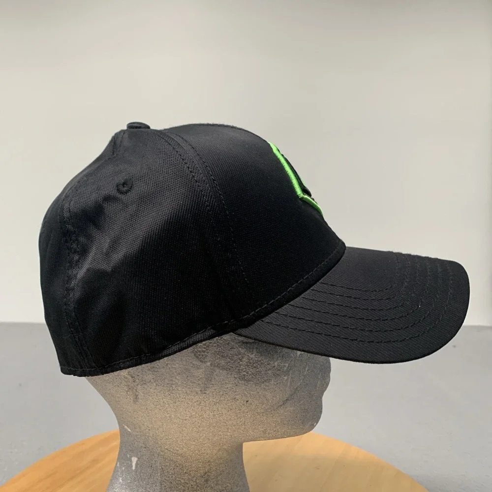 DC Comics Superman Baseball Cap Hat Black Neon Green Logo Shield Adjustable NWOT